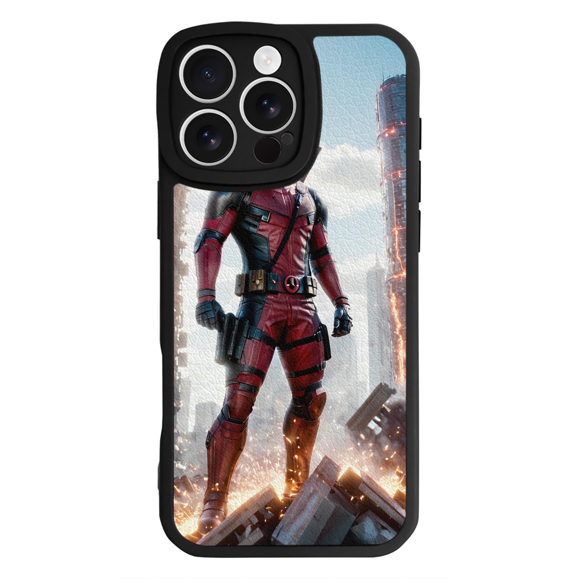 （画像用） Deadpool デッドプール 【iPhone 16シリーズ対応】シリコンスマホケース（レザー調） 材質：シリコン